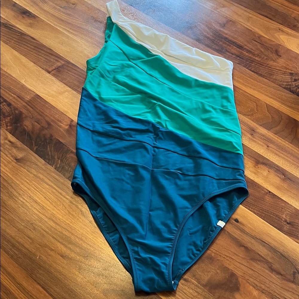 Summersalt One Piece in Blue, Green, and White